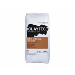 Claytec Universal-Lehmunterputz, trocken Stroh 
